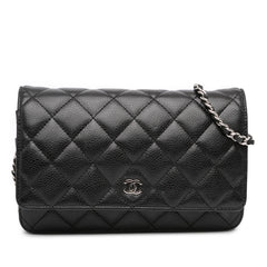 CC Quilted Caviar Wallet on Chain