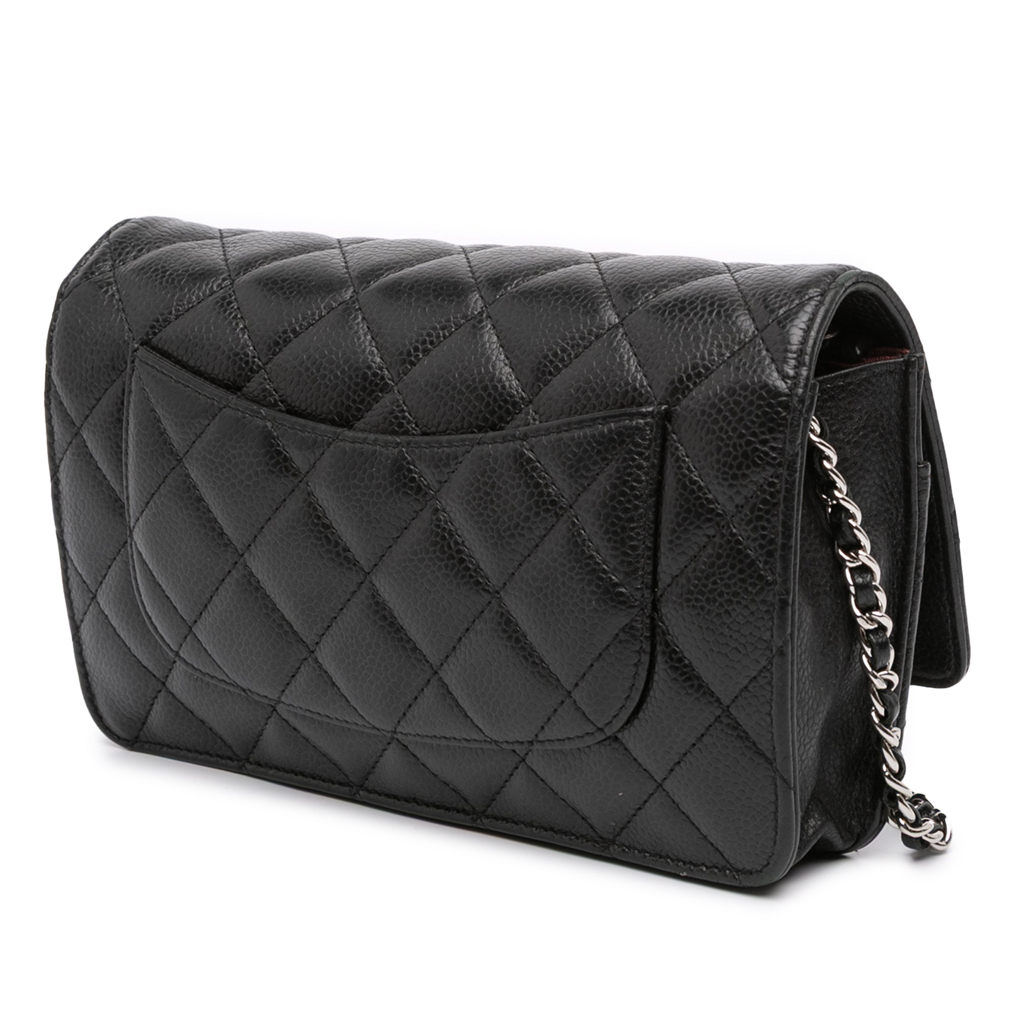 CC Quilted Caviar Wallet on Chain