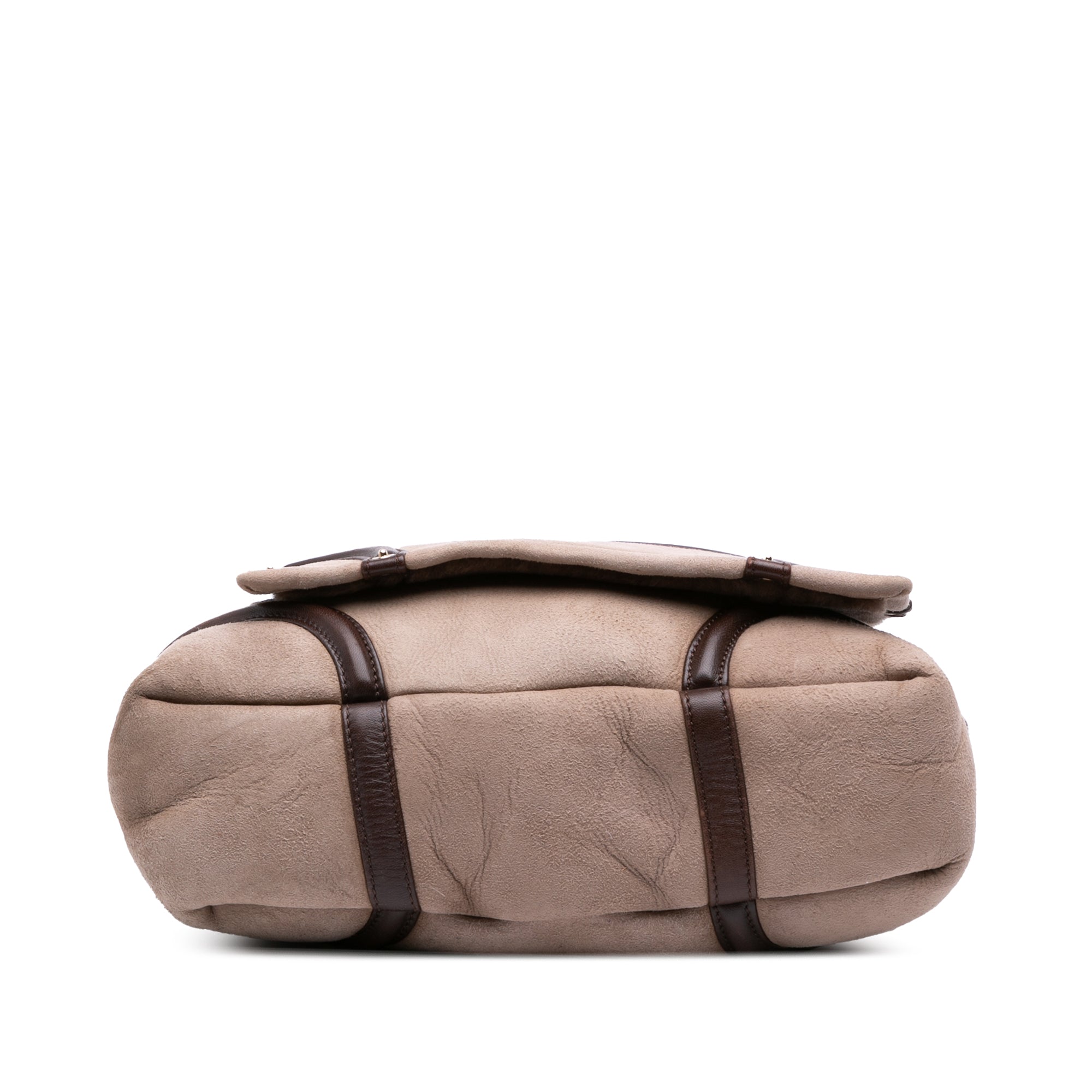 CC Suede and Shearling Messenger Bag