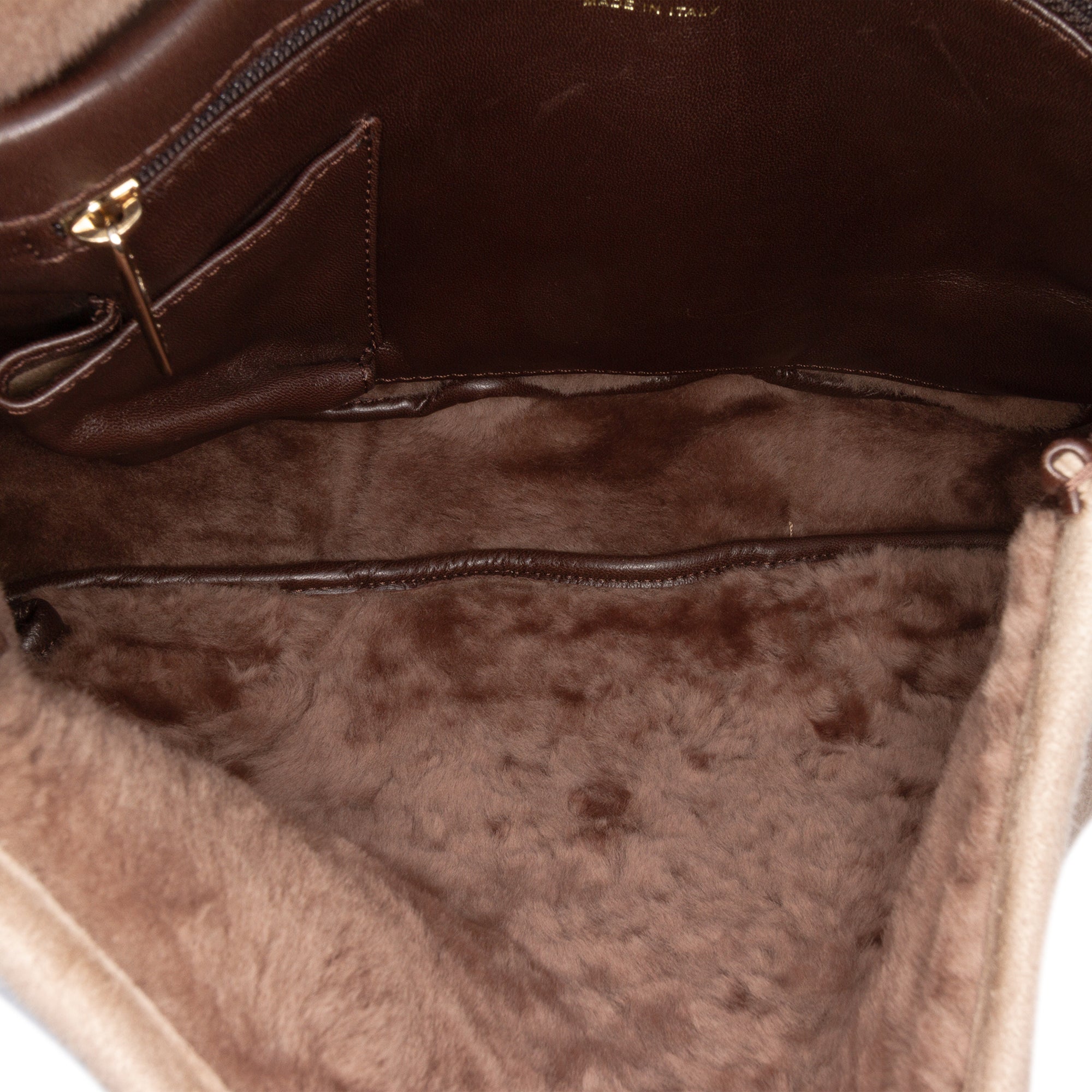 CC Suede and Shearling Messenger Bag