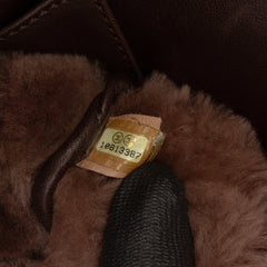 CC Suede and Shearling Messenger Bag