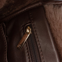 CC Suede and Shearling Messenger Bag