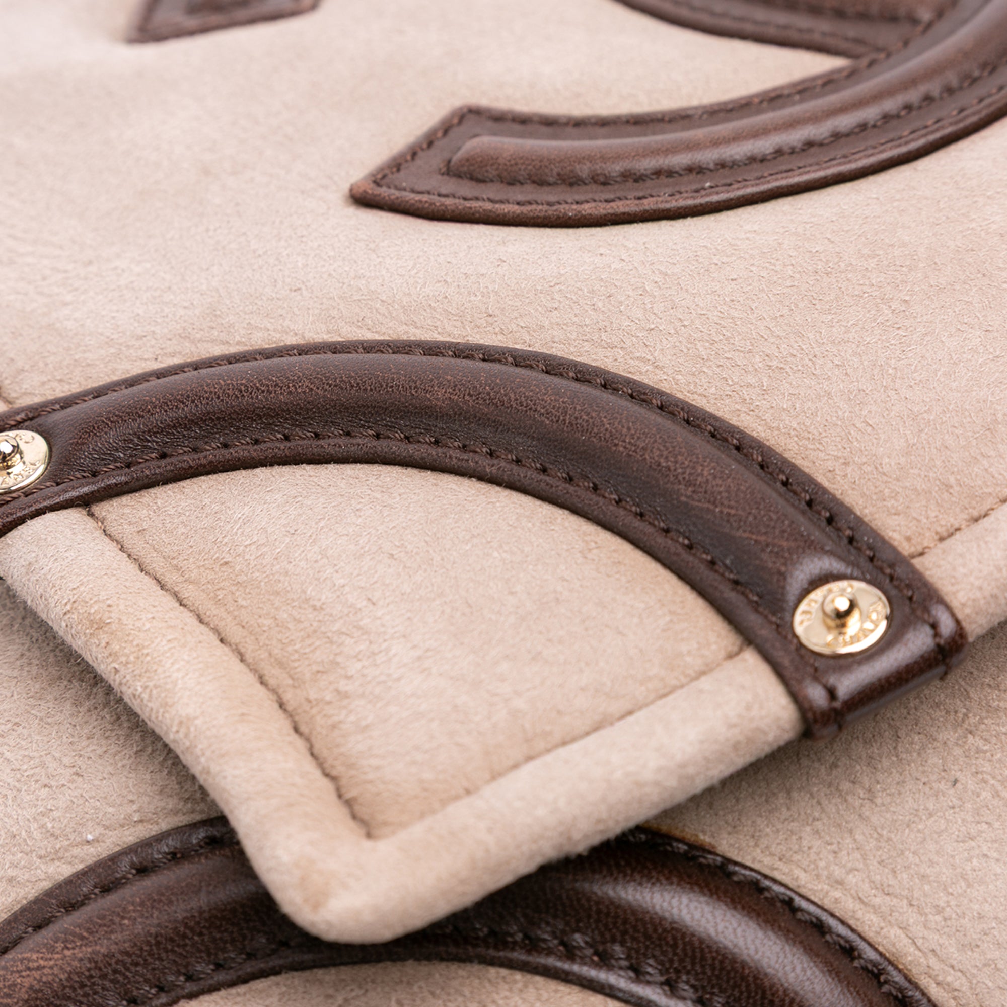 CC Suede and Shearling Messenger Bag