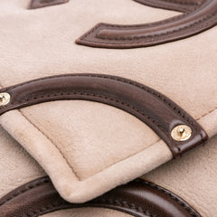 CC Suede and Shearling Messenger Bag