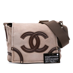 CC Suede and Shearling Messenger Bag