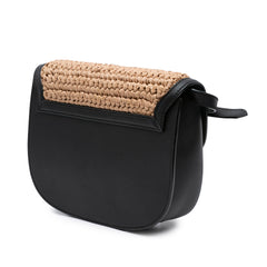 Medium Raffia Monogram Kaia Crossbody