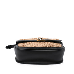Medium Raffia Monogram Kaia Crossbody