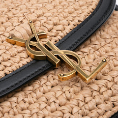 Medium Raffia Monogram Kaia Crossbody