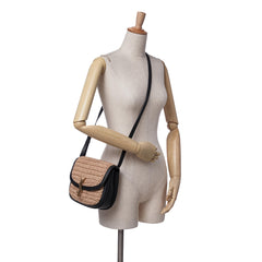 Medium Raffia Monogram Kaia Crossbody