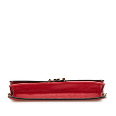 Leather Interlocking G Dollar Wallet on Chain