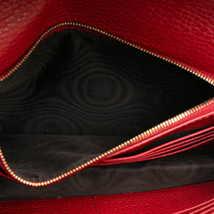 Leather Interlocking G Dollar Wallet on Chain