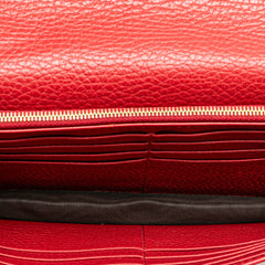 Leather Interlocking G Dollar Wallet on Chain