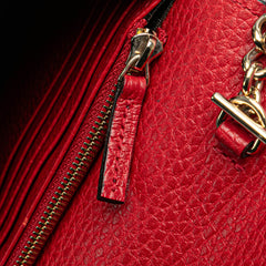 Leather Interlocking G Dollar Wallet on Chain