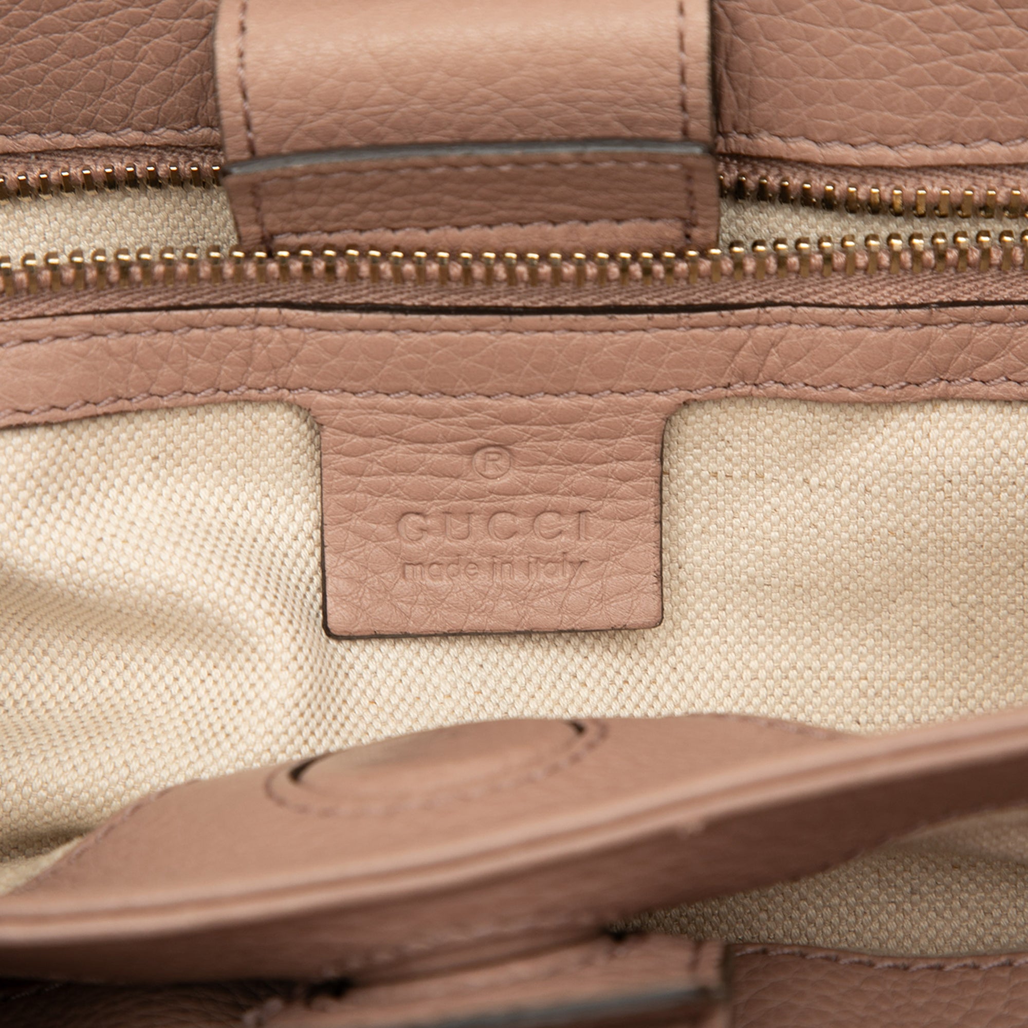 Small Calfskin Bamboo Shopper Satchel