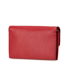 Leather Interlocking G Dollar Wallet on Chain