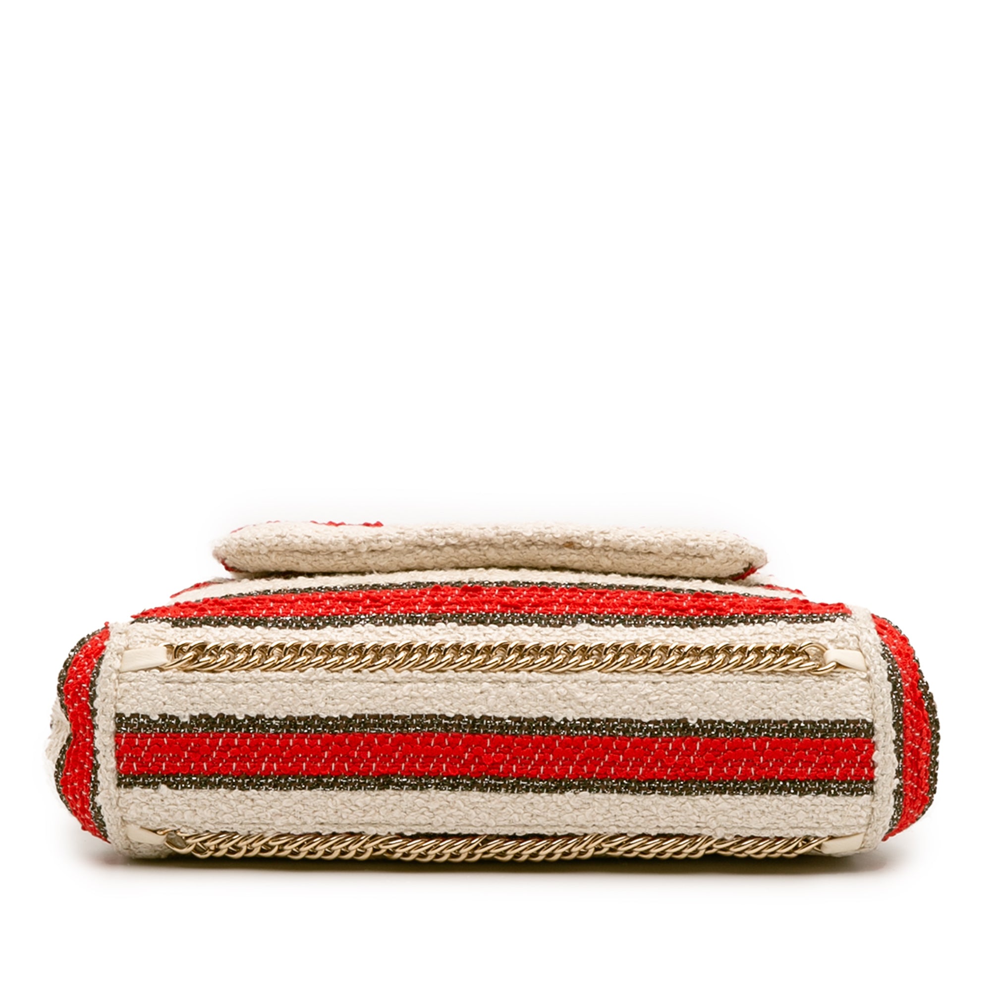 CC Quilted Tweed Striped Single Flap