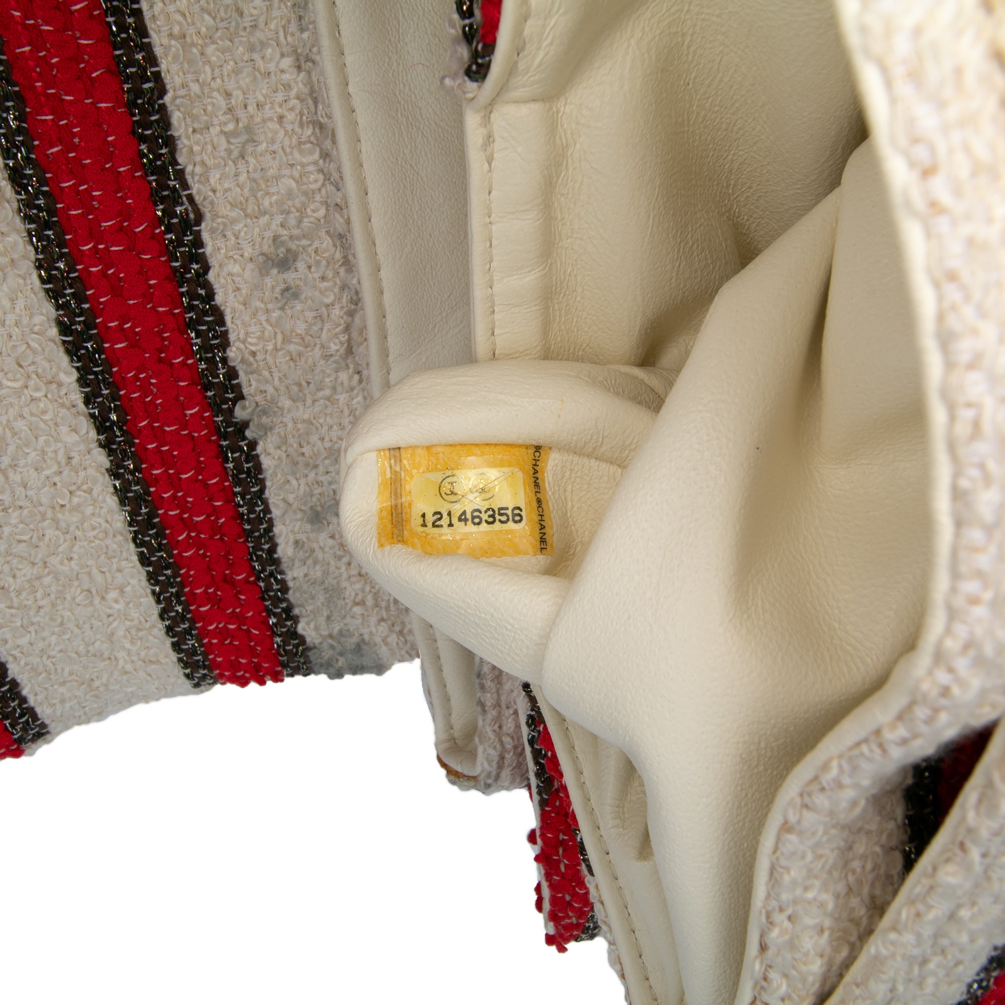 CC Quilted Tweed Striped Single Flap