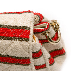 CC Quilted Tweed Striped Single Flap