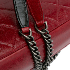 Medium Glazed Calfskin Duo Color Flap