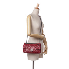 Medium Glazed Calfskin Duo Color Flap