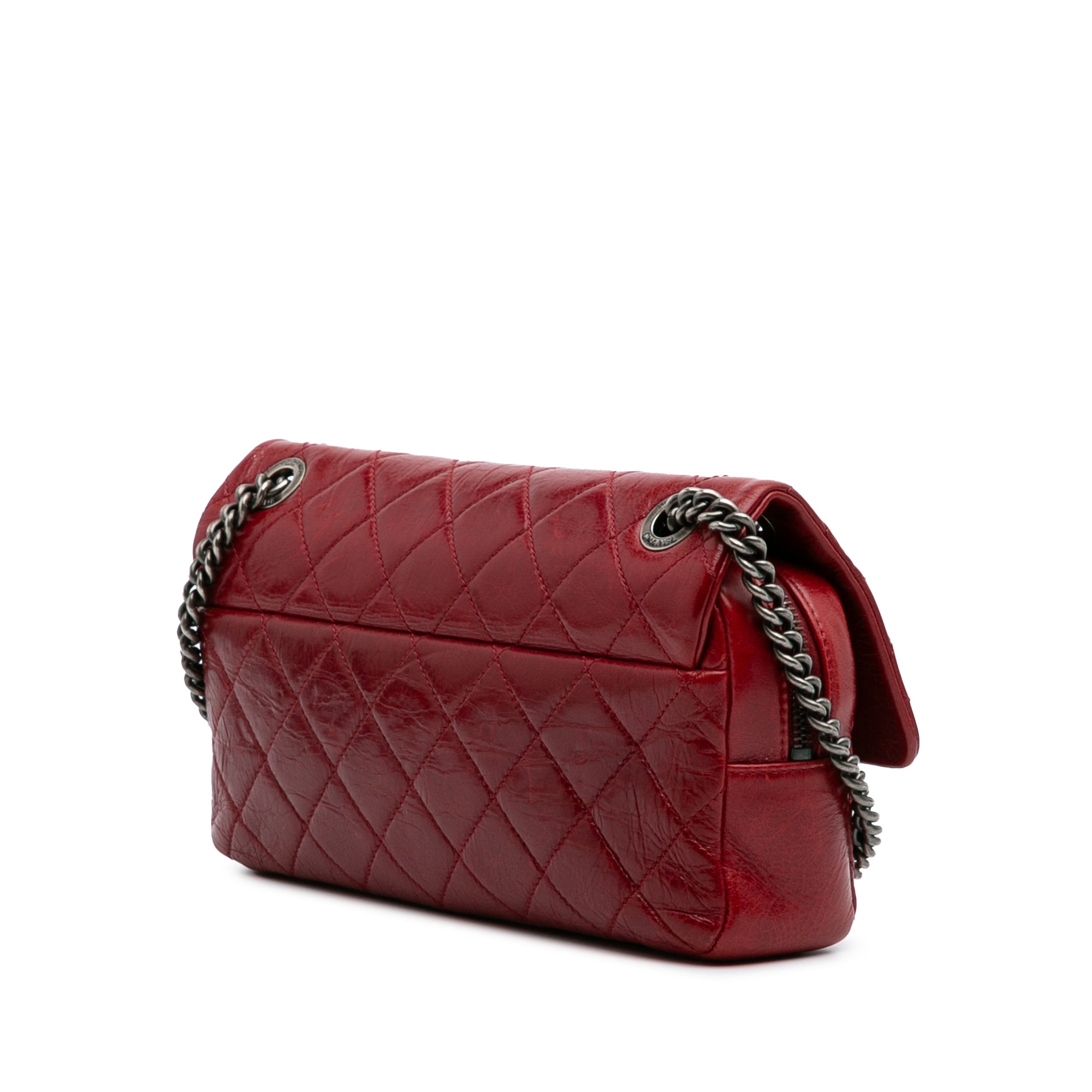 Medium Glazed Calfskin Duo Color Flap