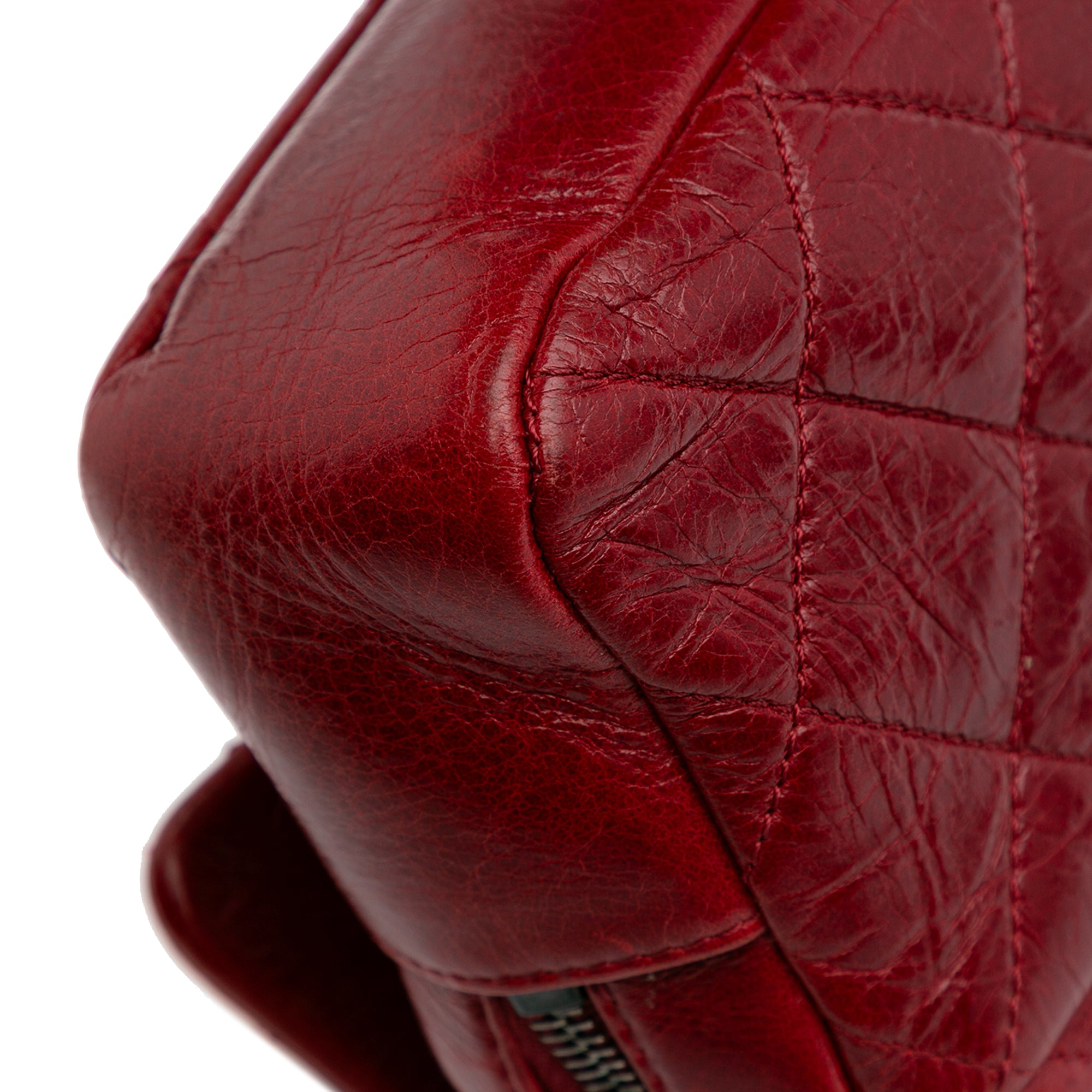 Medium Glazed Calfskin Duo Color Flap