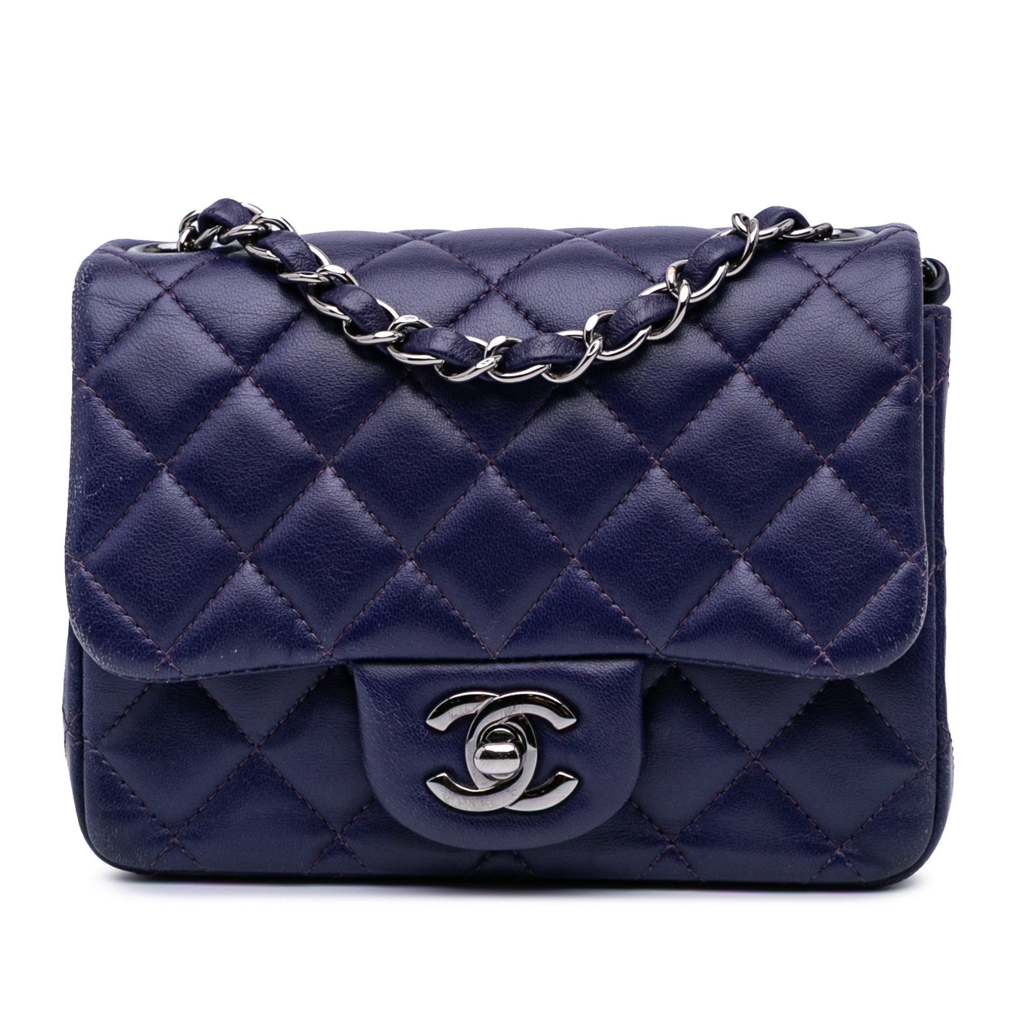 Mini Square Classic Lambskin Single Flap