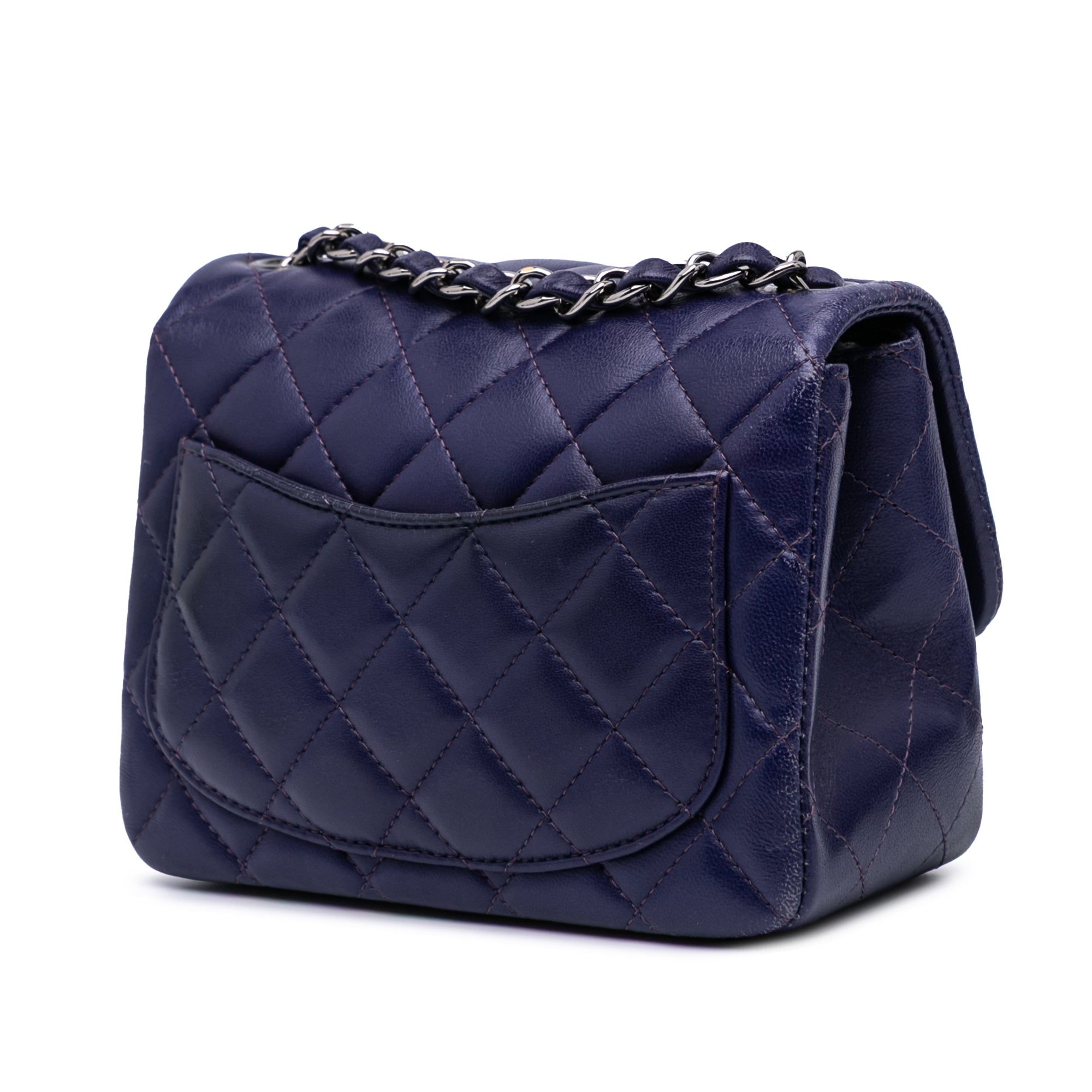 Mini Square Classic Lambskin Single Flap