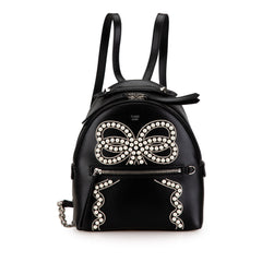 Mini By The Way Leather Ribbon Pearl Backpack