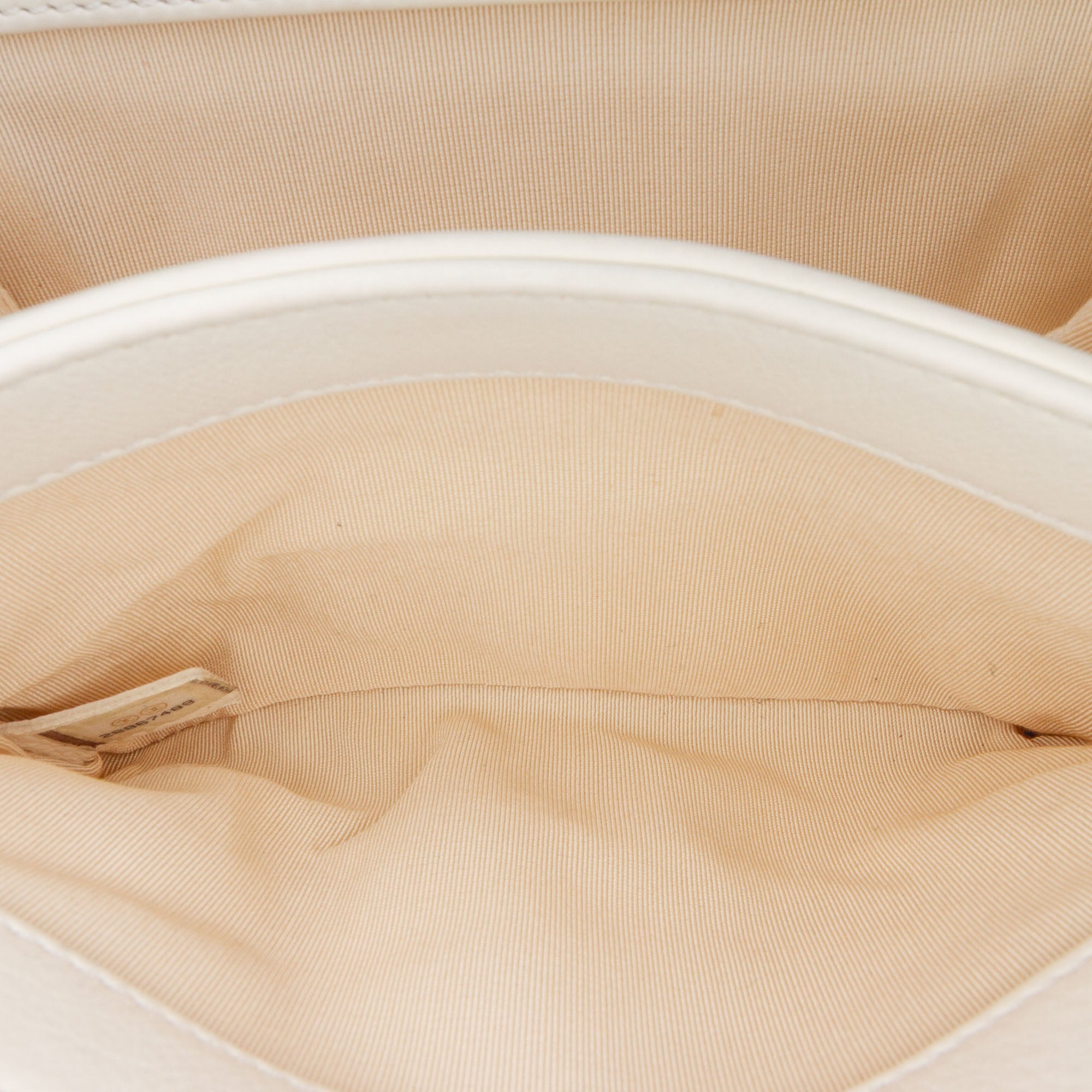 Quilted Calfskin Pearl CC Accordion Flap