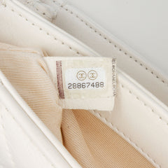 Quilted Calfskin Pearl CC Accordion Flap