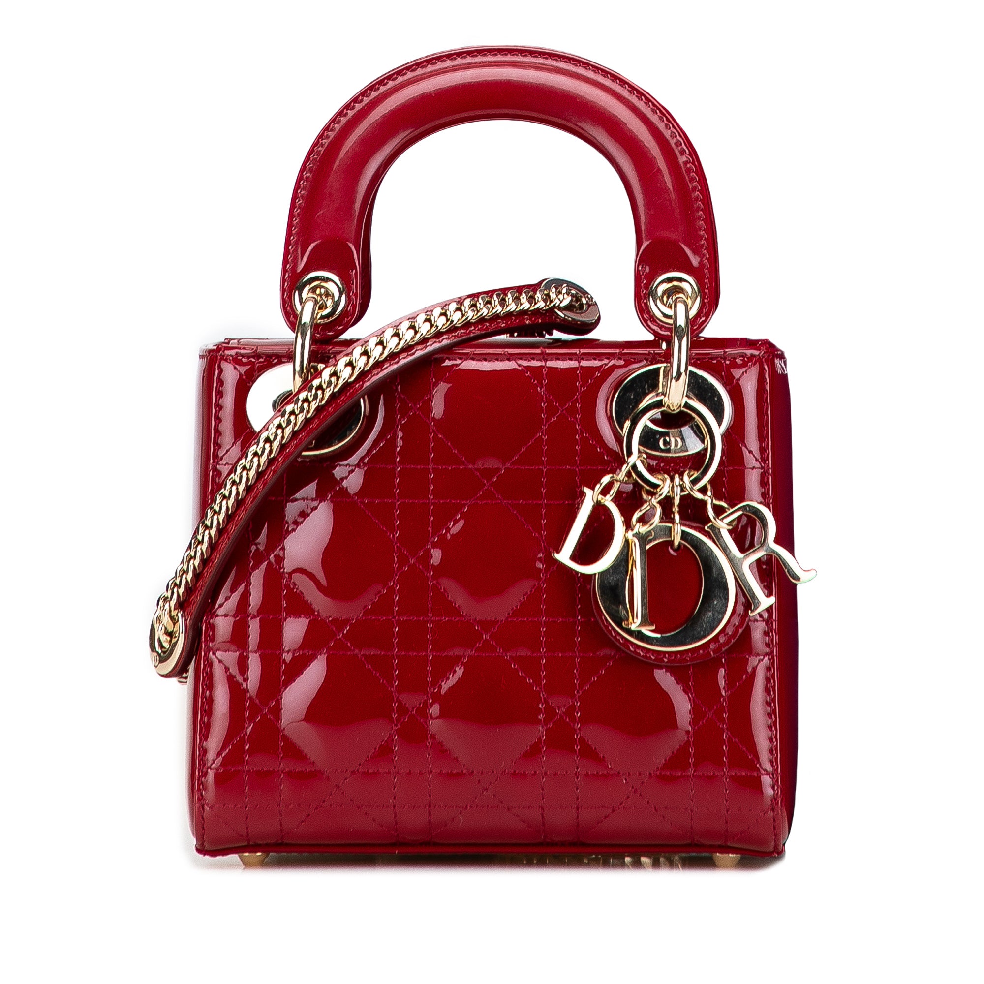 Mini Patent Cannage Lady Dior