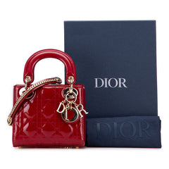 Mini Patent Cannage Lady Dior