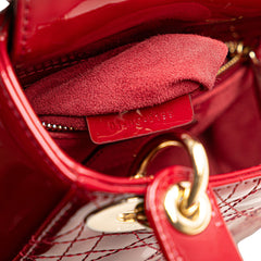 Mini Patent Cannage Lady Dior