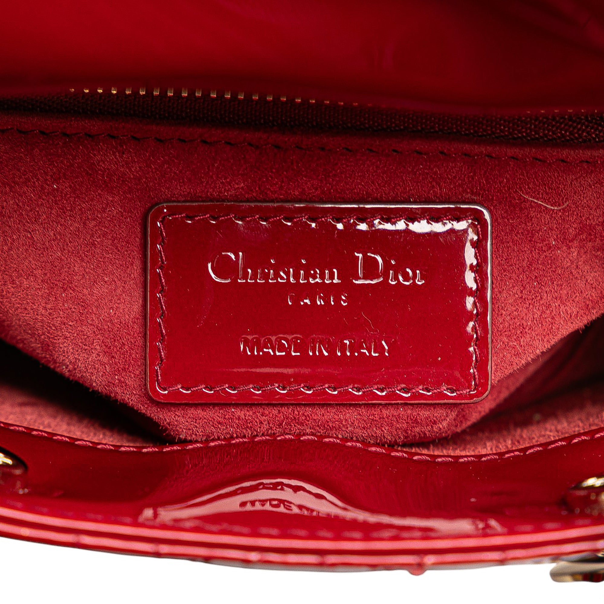 Mini Patent Cannage Lady Dior