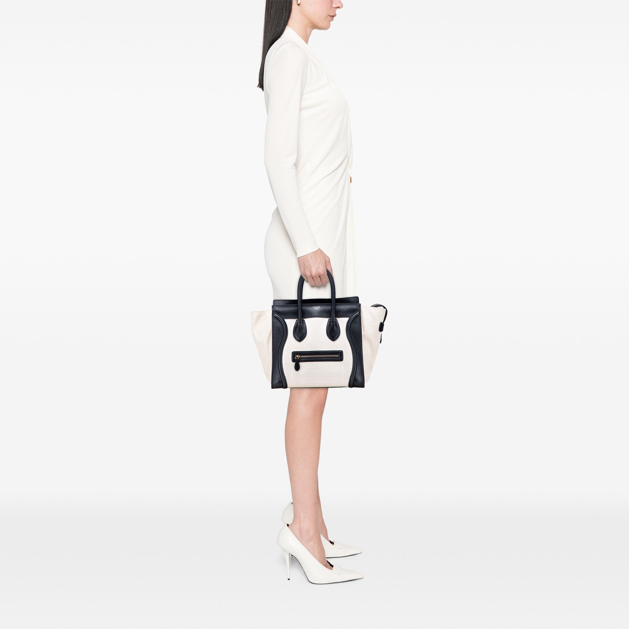 Mini Canvas Tricolor Luggage Tote
