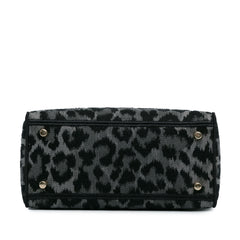 Mizza Medium Embroidered Canvas Leopard Lady D-Lite