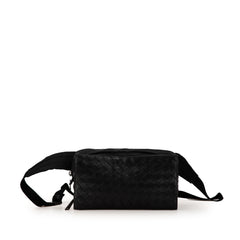 Nylon and Calfskin Intrecciato Belt Bag