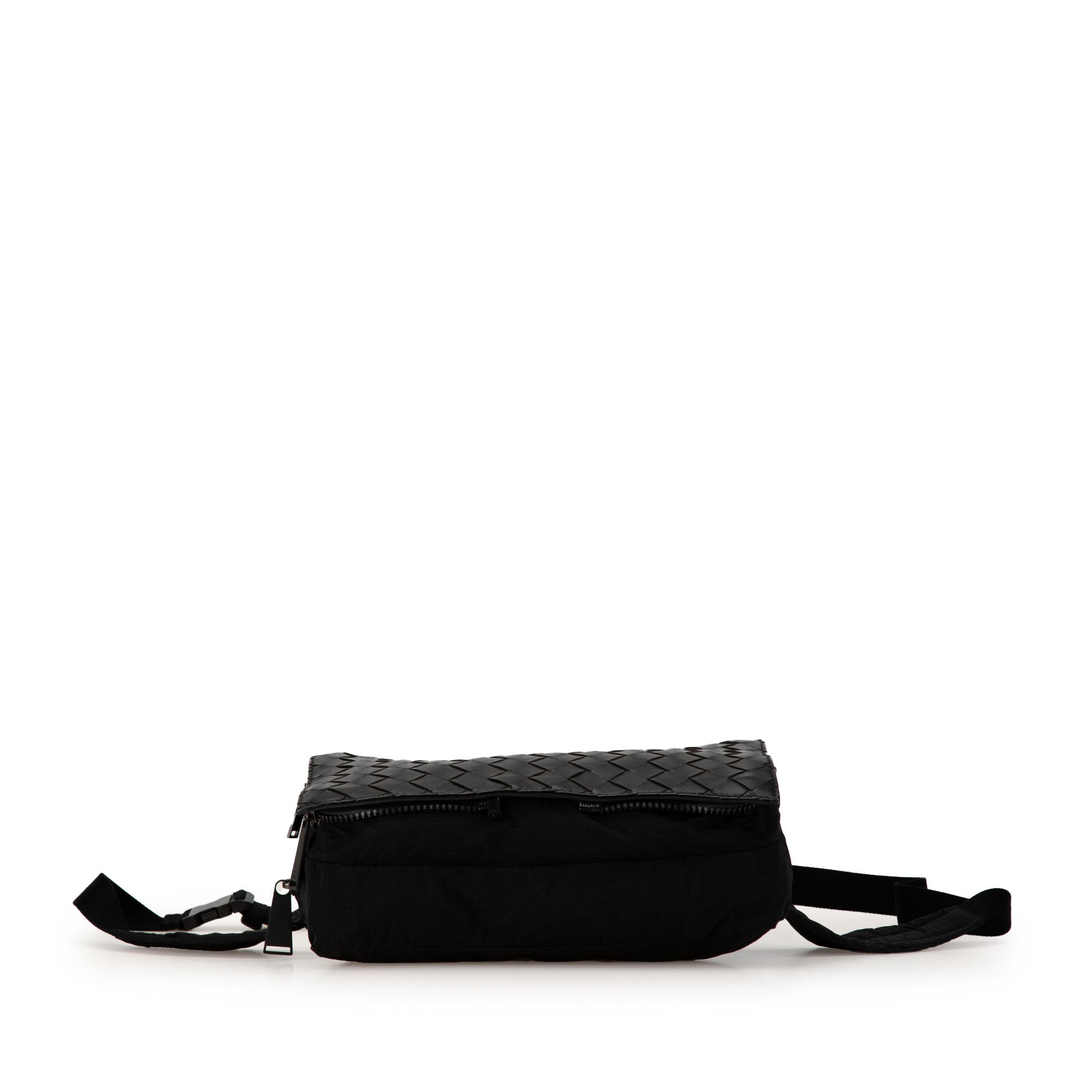 Nylon and Calfskin Intrecciato Belt Bag