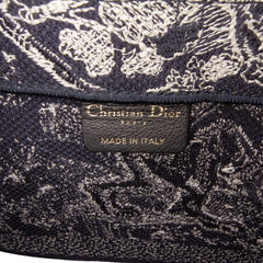 Large Canvas Toile de Jouy Reverse Embroidered Book Tote