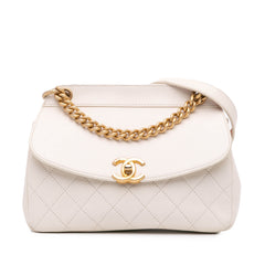 Quilted Lambskin Curved Flap