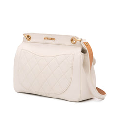 Quilted Lambskin Curved Flap