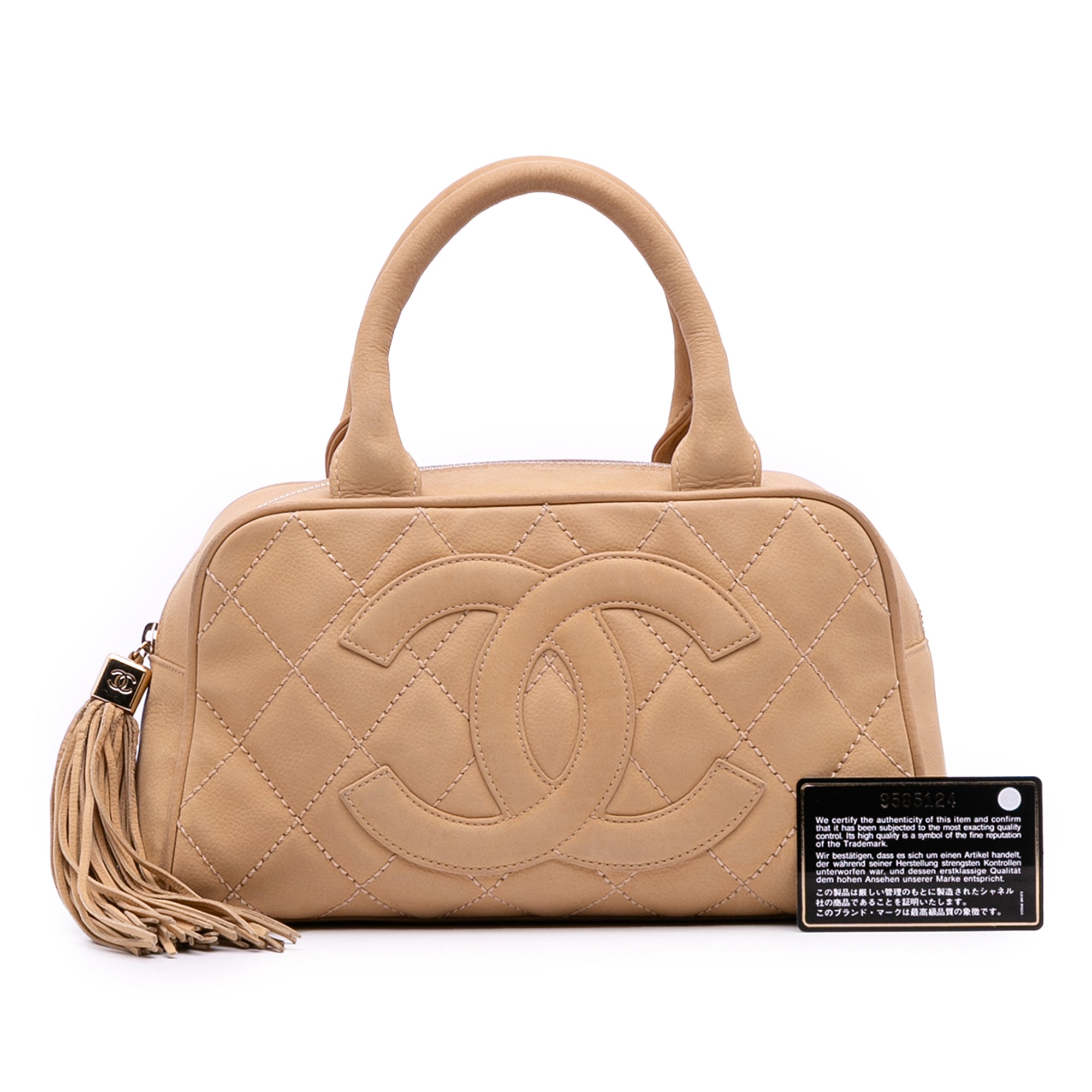 CC Quilted Caviar Bowling Bag