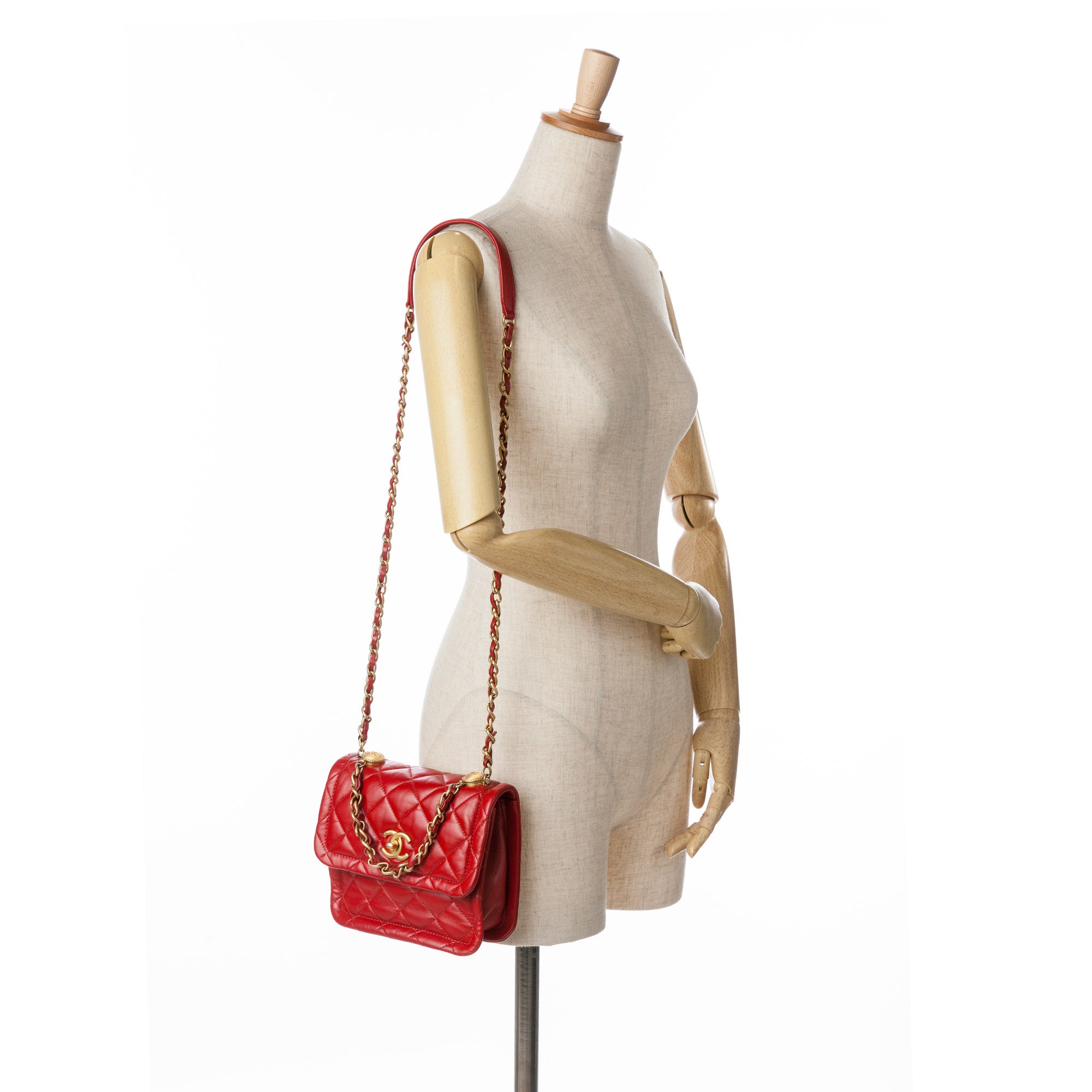 Mini Quilted Lambskin Soft Square Flap