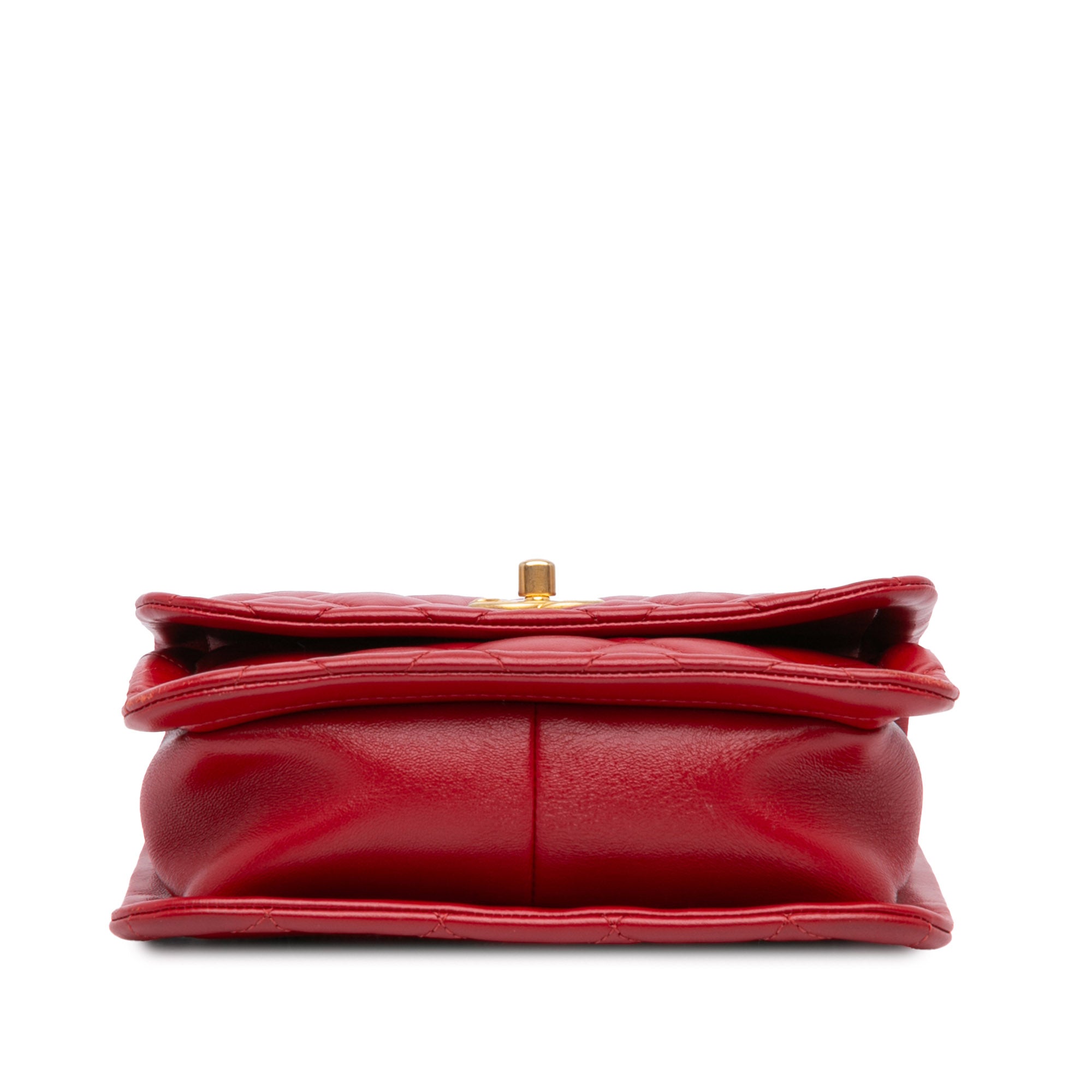 Mini Quilted Lambskin Soft Square Flap