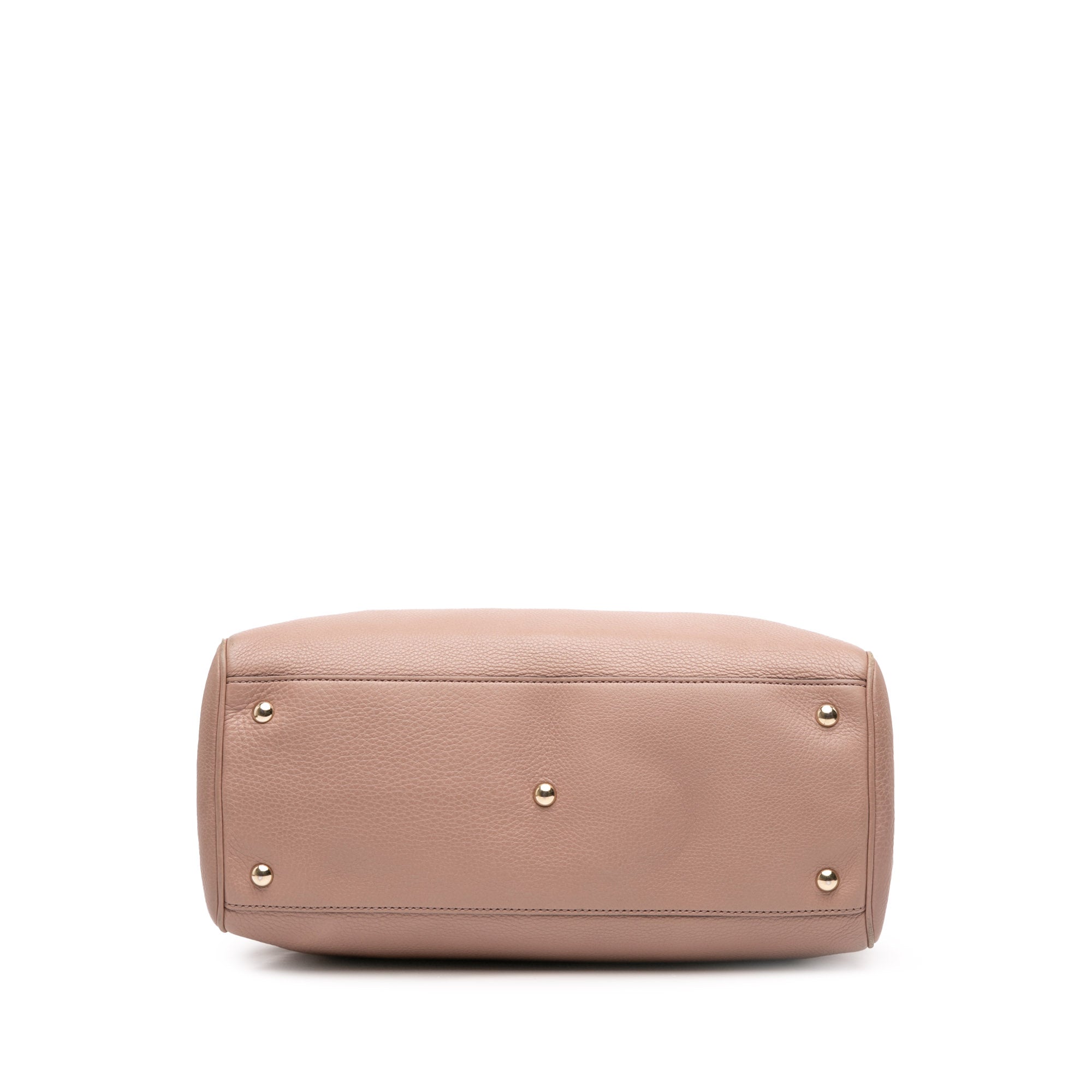 Medium Calfskin Bamboo Shopper Satchel