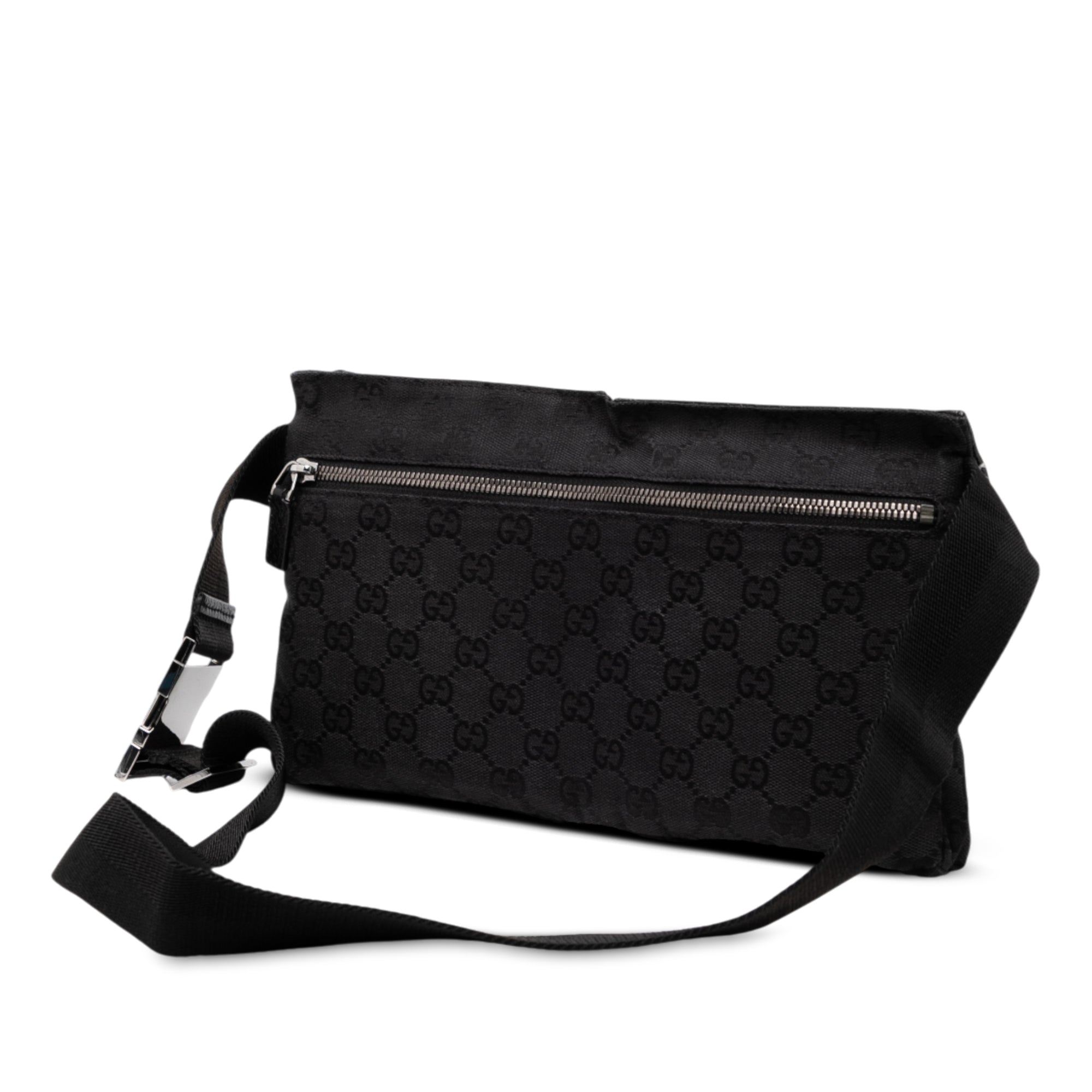 GG Canvas Double Pocket Belt Bag
