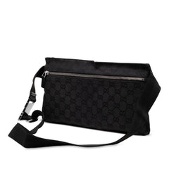 GG Canvas Double Pocket Belt Bag