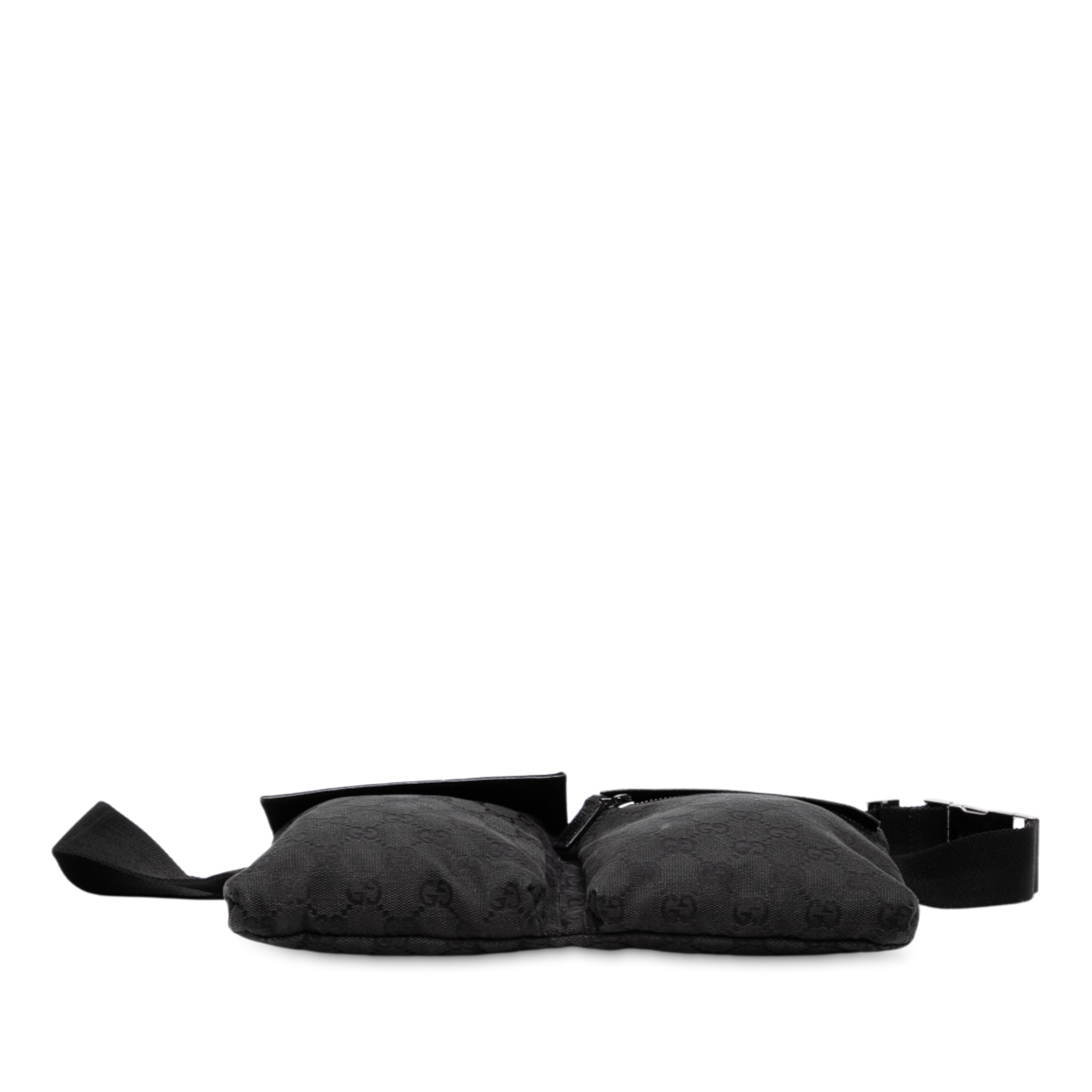 GG Canvas Double Pocket Belt Bag