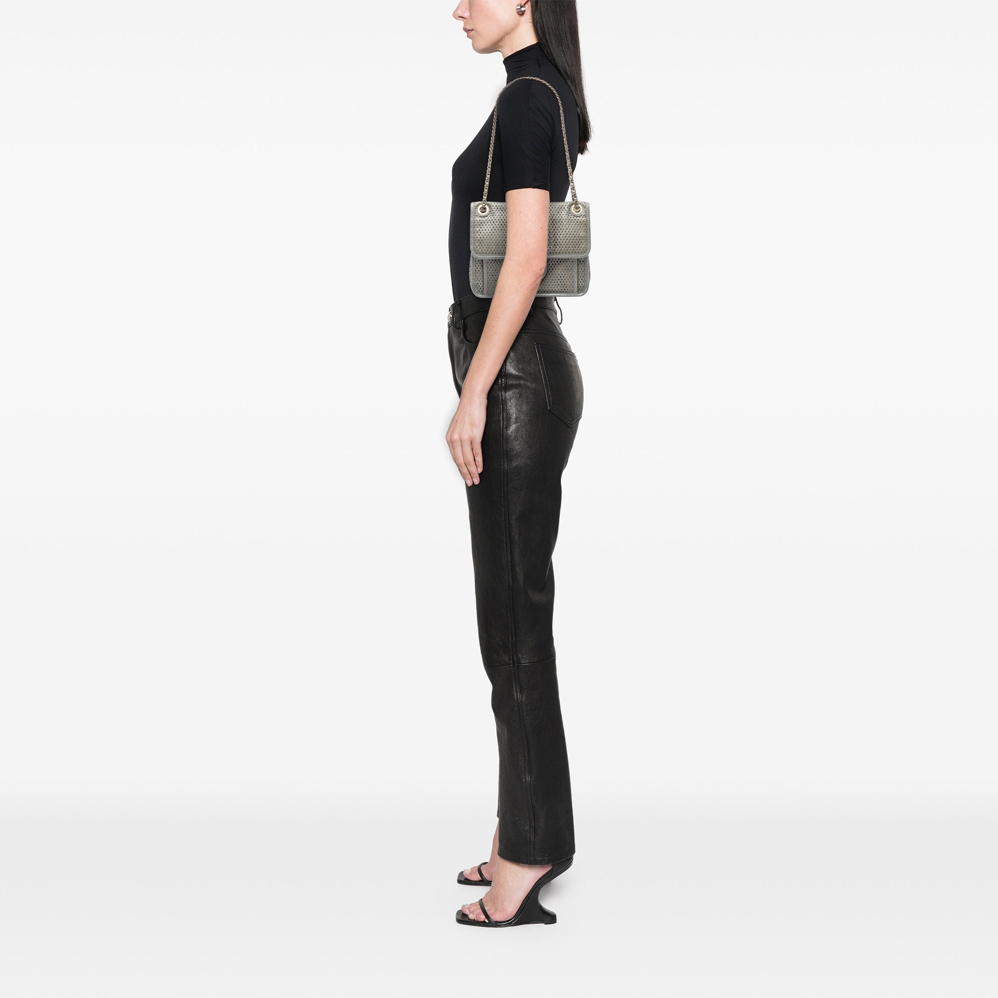 Small Perforated Calfskin Up In The Air Flap